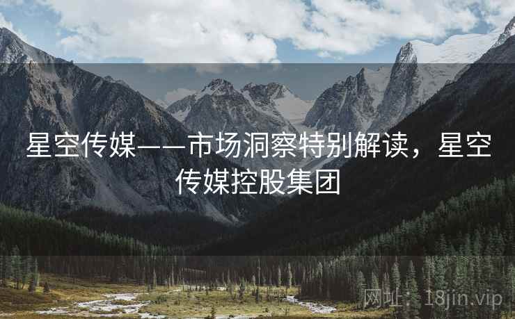 星空传媒——市场洞察特别解读，星空传媒控股集团