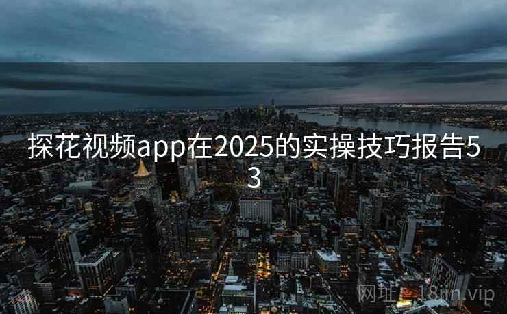探花视频app在2025的实操技巧报告53