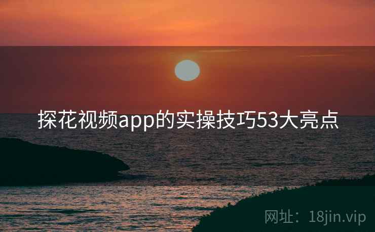 探花视频app的实操技巧53大亮点